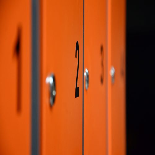 Orange lockers